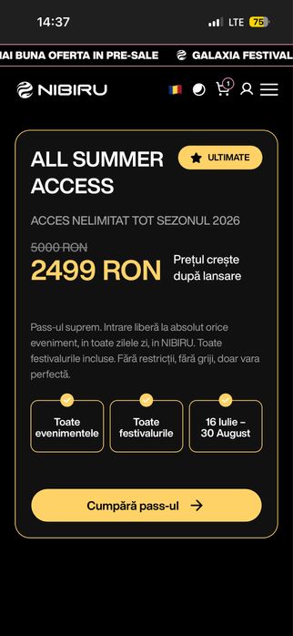 Nibiru full acces bilet