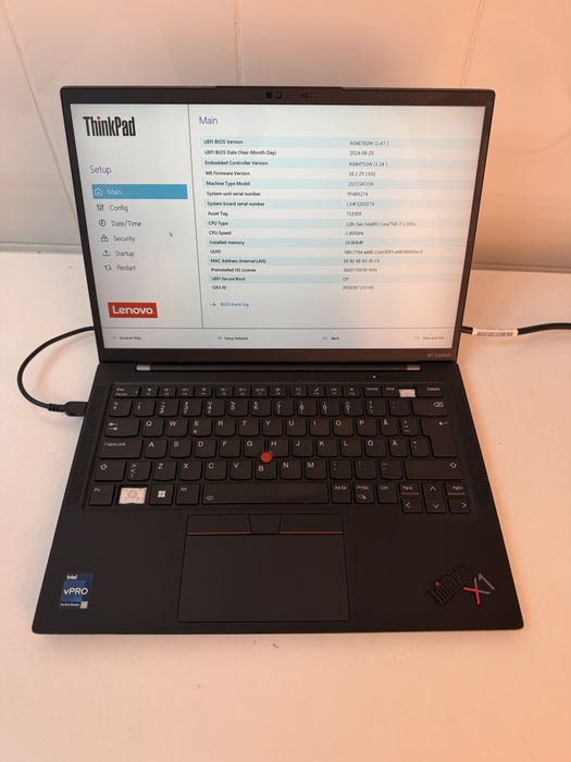 Lenovo X1 Carbon Gen 10 i5-12 piese/reparatie