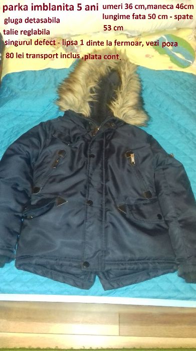 parka imblanita baietei