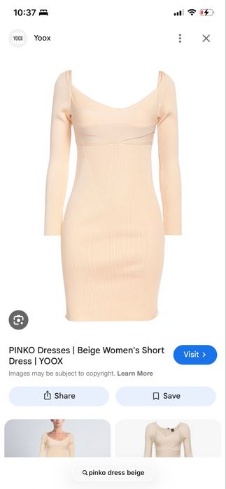 Оригинална рокля PINKO - бежова