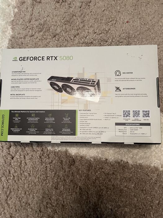 MSI NVIDIA GeForce RTX 5080 16G Inspire 3X OC