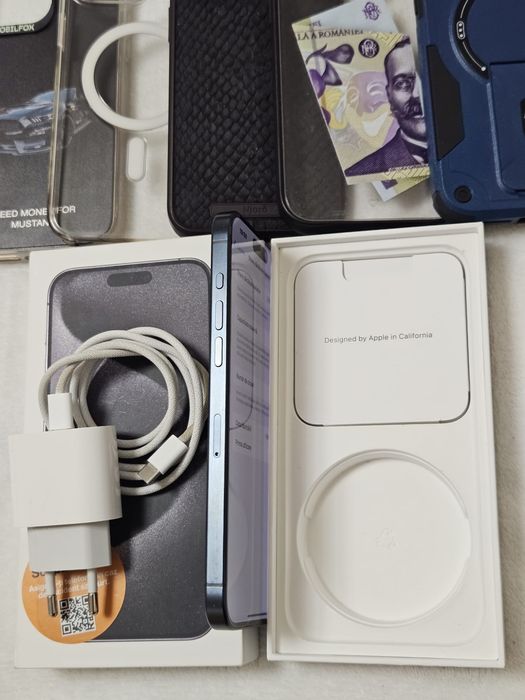 Iphone 15 pro max blue titanium 256 GB stare ca nou full box