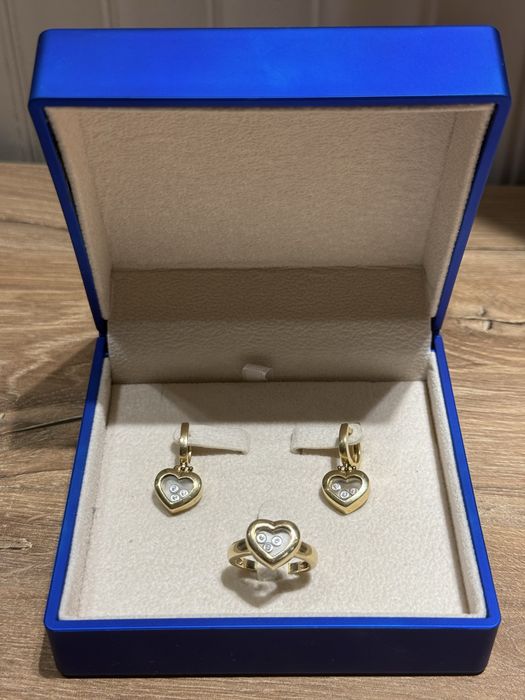 Серьги и кольцо золото 585