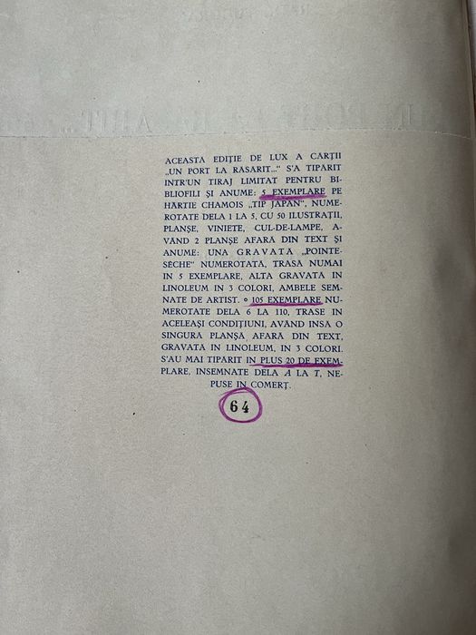 Un port la rasarit , Radu Tudoran , 1942 , exemplar  bibliofil pe hartie japon , carte veche