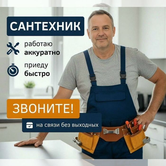 Частный сантехник.Без выходных. Выезд.  Замена крана