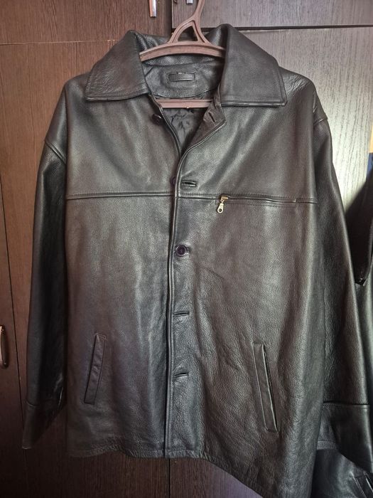 Кожанная куртка на 58-60