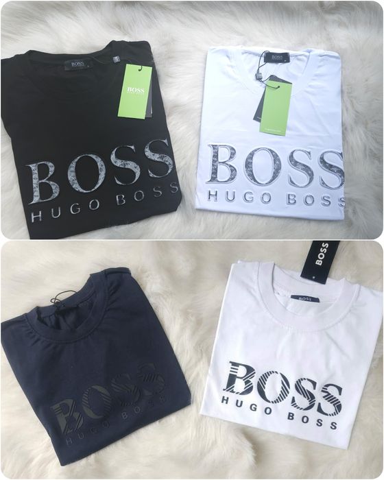 Мъжки тениски Boss тъмносиня Черна и бяла S, M, L и XL
