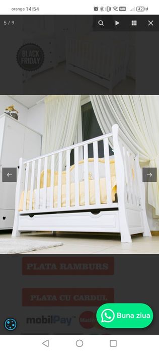 Pătuț bebe +Saltea Cocos