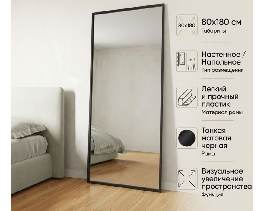 Зеркало 180см х 80см