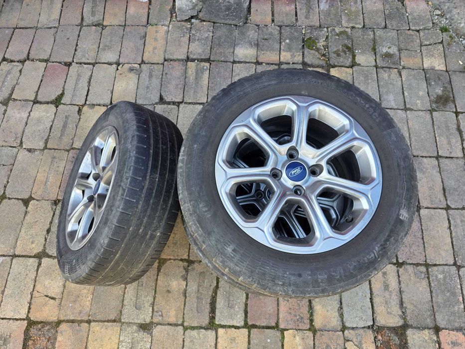 Set Roti Vara cu JANTE ORIGINALE Ford Ecosport din ALIAJ 16 inch + Senzori presiune + Cauciucuri Vara Continental
