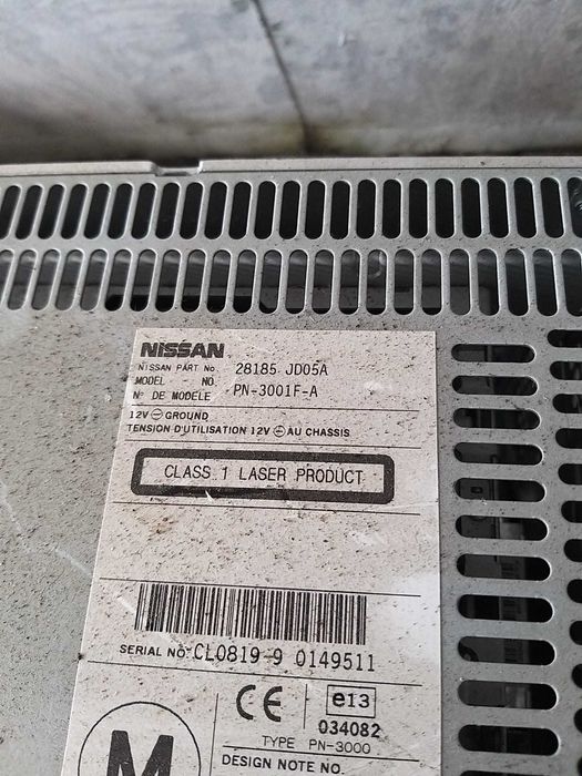 Radio cd player mp3 nissan qashqai j10 28185jd05a