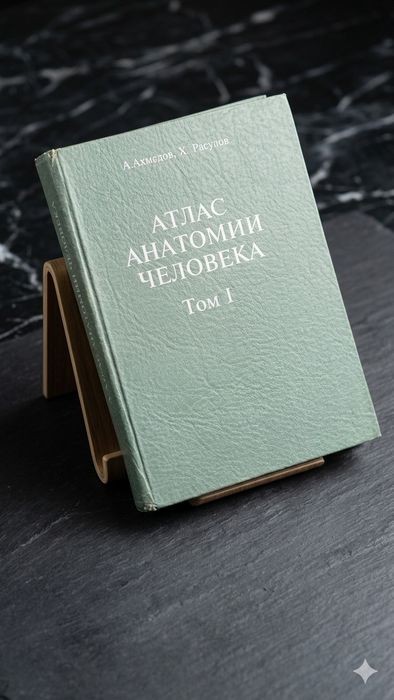 Это первый том «Атласа анатомии человека» авторов А. Ахмедова и Х. Рас