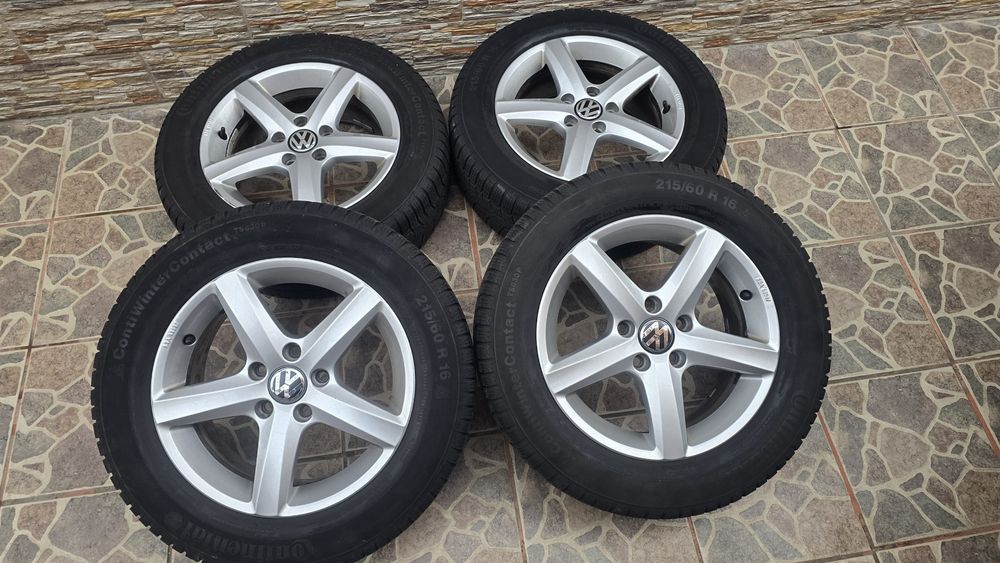 Jante aliaj 5x112 vw passat anvelope iarna 215 60 r16 skoda octavia