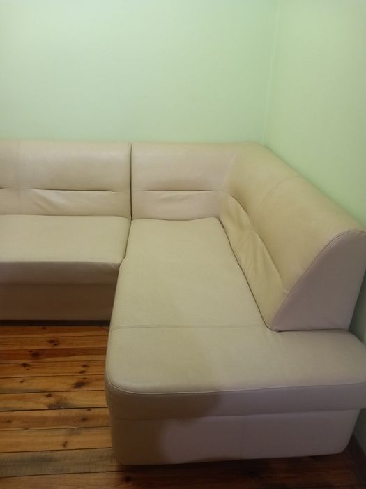 Майска промоция! Кожен  ъглов диван