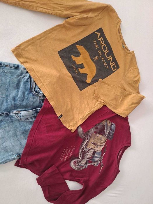Детски сет за момче дънки Zara, блузки Mayoral  и  Okaidi
