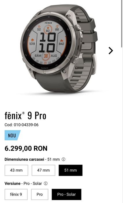 Garmin Fenix 9 PRO Solar 51 mm