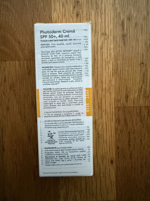 Bioderma Photoderm cremă spf50+ 40ml nouă