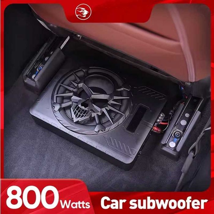 Компактен 10” автомобилен 800W(peak) активен субуфер