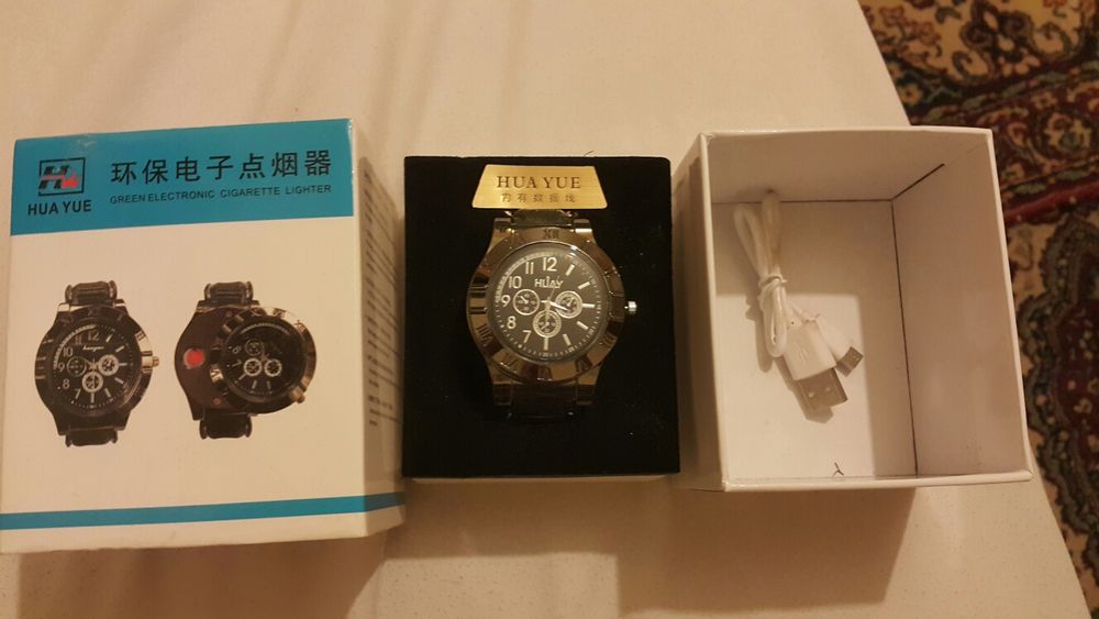 Елегантен часовник със запалка