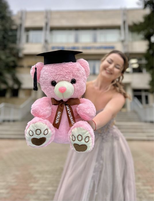Плюшено мече Абитуриент 35 см и 100 см, различни цветове