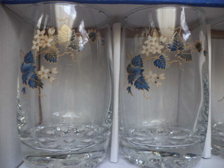 Хрусталь, горшочки керамические, блюдо фарфоровое, стаканы, НОВОЕ