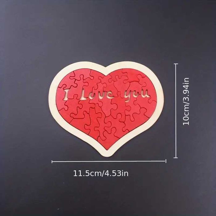 Дървен пъзел "I love you"