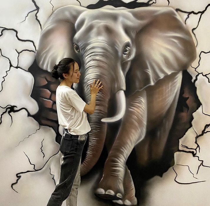 художник, роспись стен,  граффити