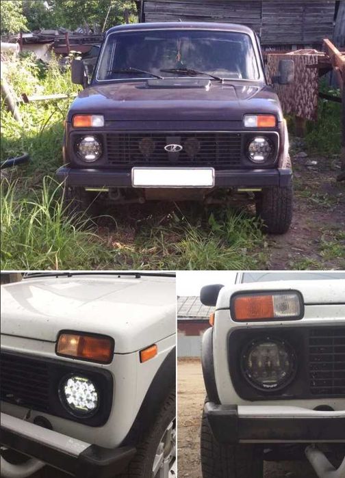 LED Фар за вграждане на джип 7инча 12V