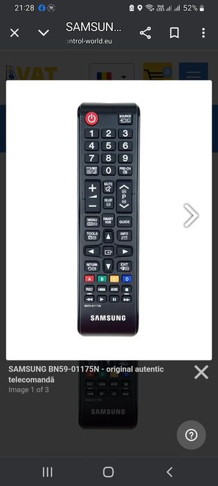 Telecomanda Tv  Originala Samsung TM1240A Smart TV, BN59-01175N,
