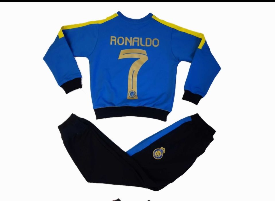 РОНАЛДО блуза с долнище Комплект анцуг АЛ НАСЪР cr7 синьо черно