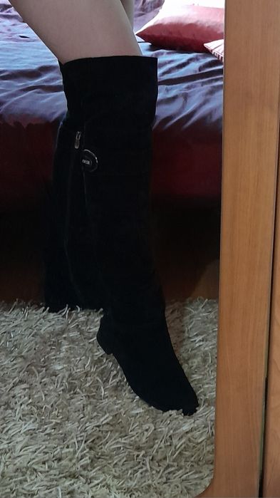 Сапоги замшевые и ботфорды