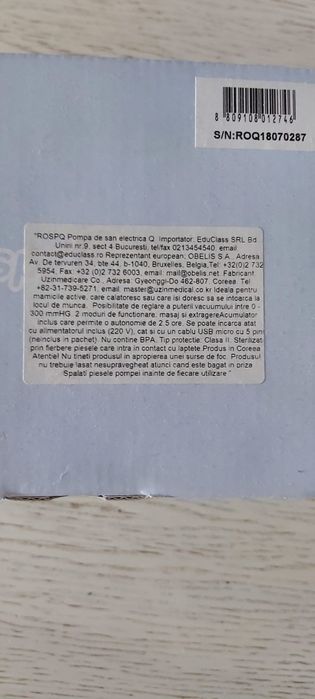 Vand pompa de san electrica "Spectra"