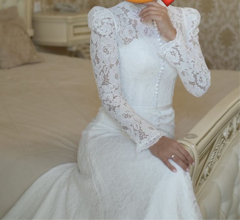 Свадебное платье с круживой