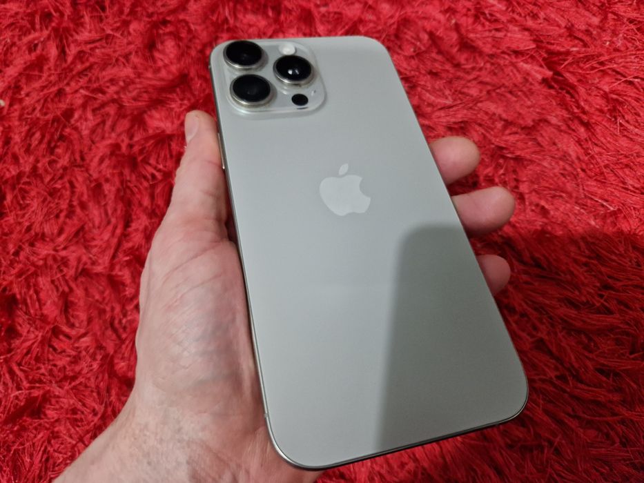 -Iphone 16Pro Max, ca Nou, 256Gb, 8Ram, Natural Titanium, ireprosabil,