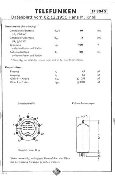 EF804 Tuburi preamplificatoare audio, pentru colectionari (NOS)