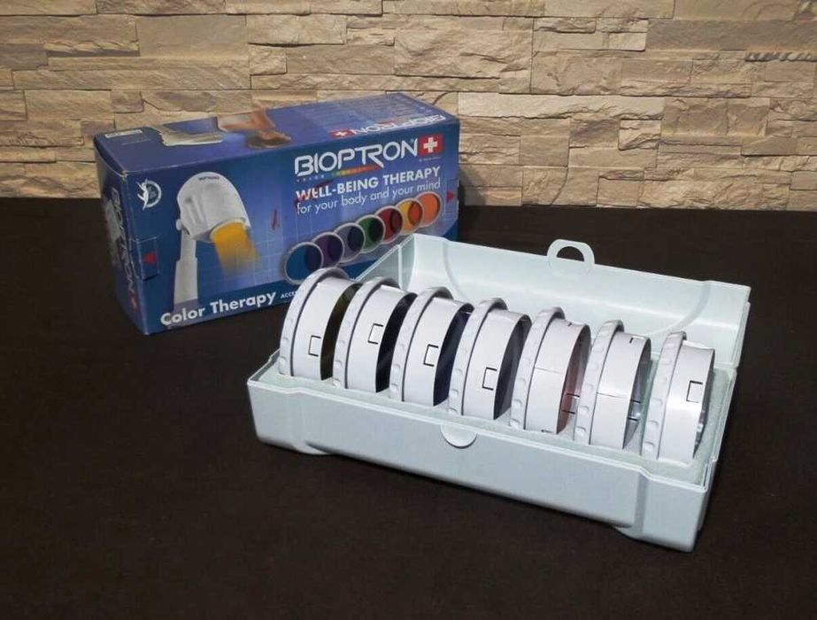Bioptron Pro.1 by Zepter Swisse cu suport de masa, setul complet de 7 lentile color therapy, Ghid de aplicatii si mod de utilizare, carti tehnice.