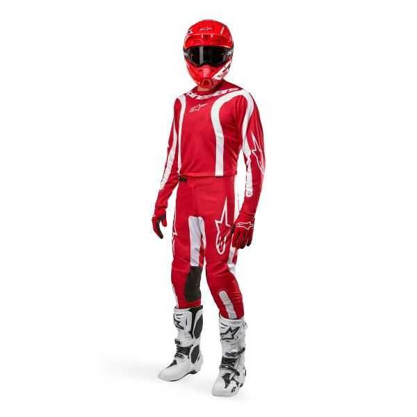 Мотокрос панталон  брич мотор ALPINESTARS Fluid Corsa red/white