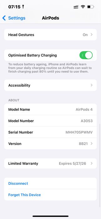 Airpods 4 noi cutie si incarcator