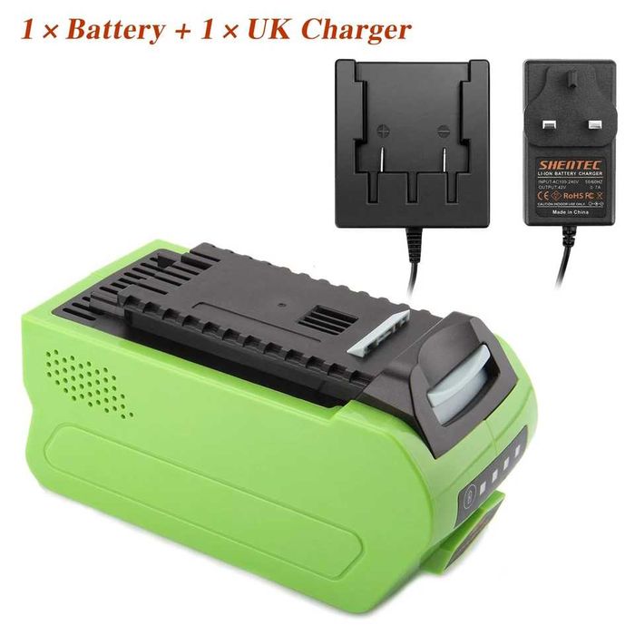 Удължен храсторез Greenworks с 40 V 6Ah батерия и зрядно