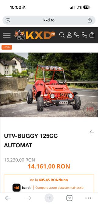 UTV pe benzina Nitro Motors Gokart 125cc