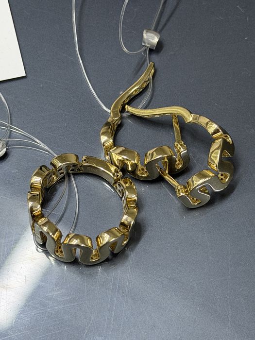 Золотой комплект 585 пробы: кольцо, серьги