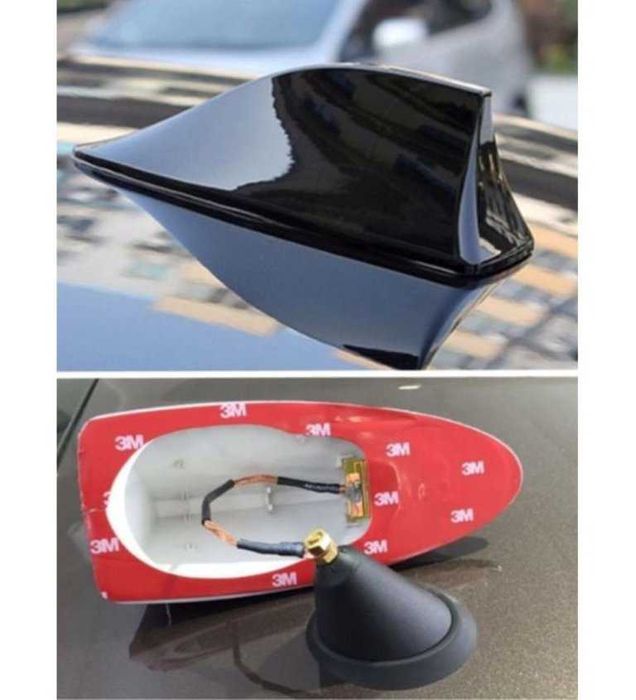 Автомобилна Антена тип Акула с усилвател - Черна*