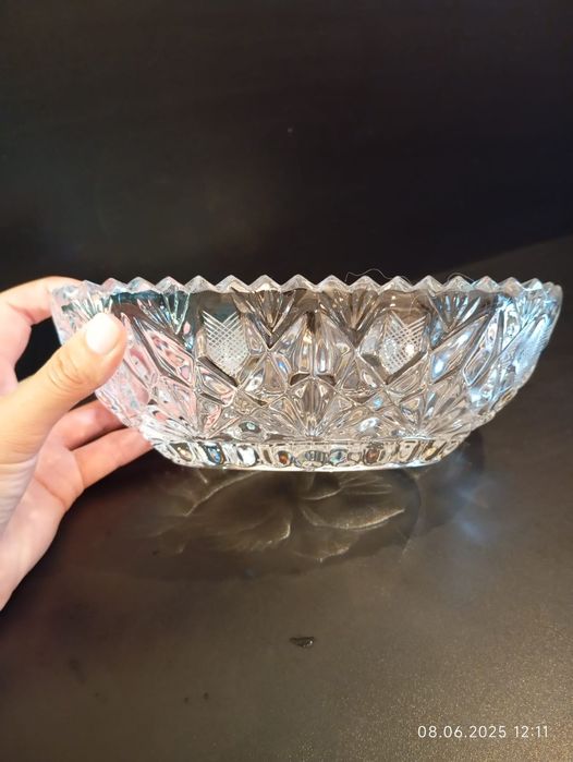 Салатница большая хрусталь