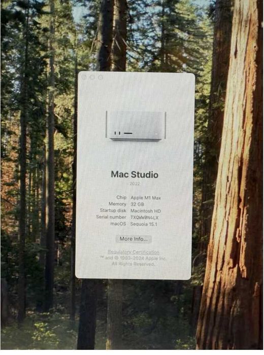 Мини ПК Apple Mac Studio M1 Max (10C CPU/24C GPU) 32G/512G +2TB