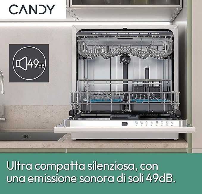 Нова компактна/мини/малка съдомиялна кубче Candy CP 8F9FFW,8 комплекта