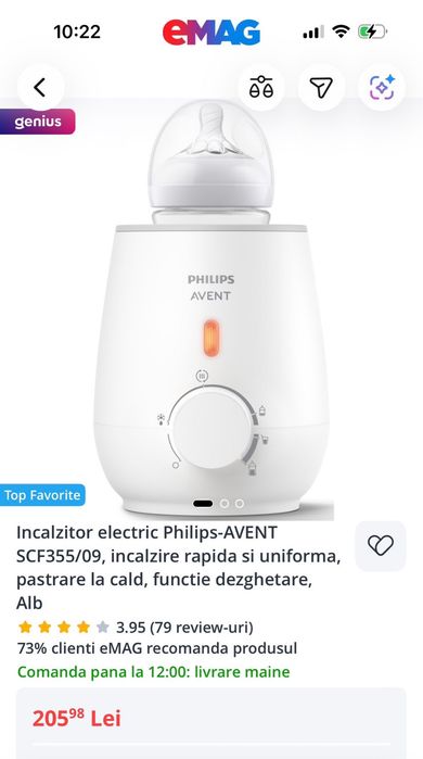 Incalzitor de biberoane Philips Avent