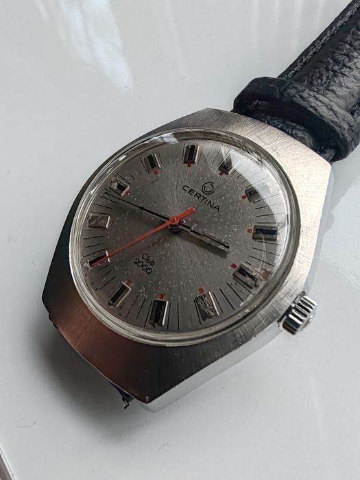 Ceas Certina Club 2000 Mecanic 36x42 Mm Funcționează Impecabil!