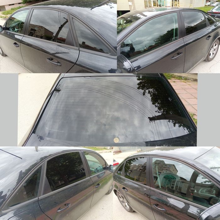 Полиране фарове, полагане на защитно фолио, затъмняване на стъкла