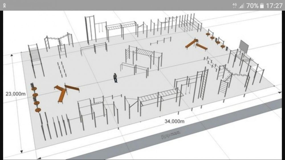 Уличные тренажеры схема сверху