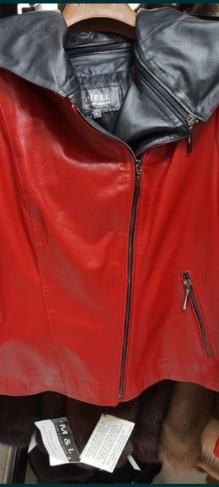 Geaca piele naturala damă cu glugă detașabilă